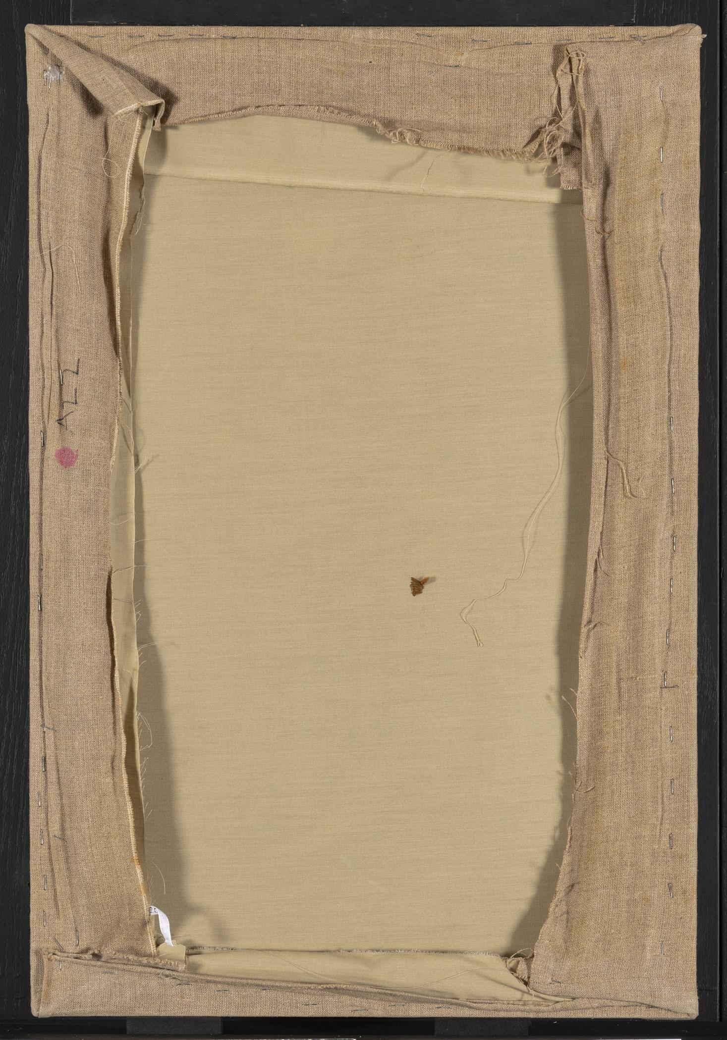 2015.0047.022 A Needlework picture, B Stretcher, view 2, reverse