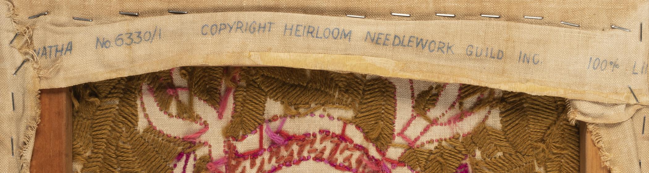 2015.0047.028 A Needlework picture, B Stretcher, detail 1, reverse