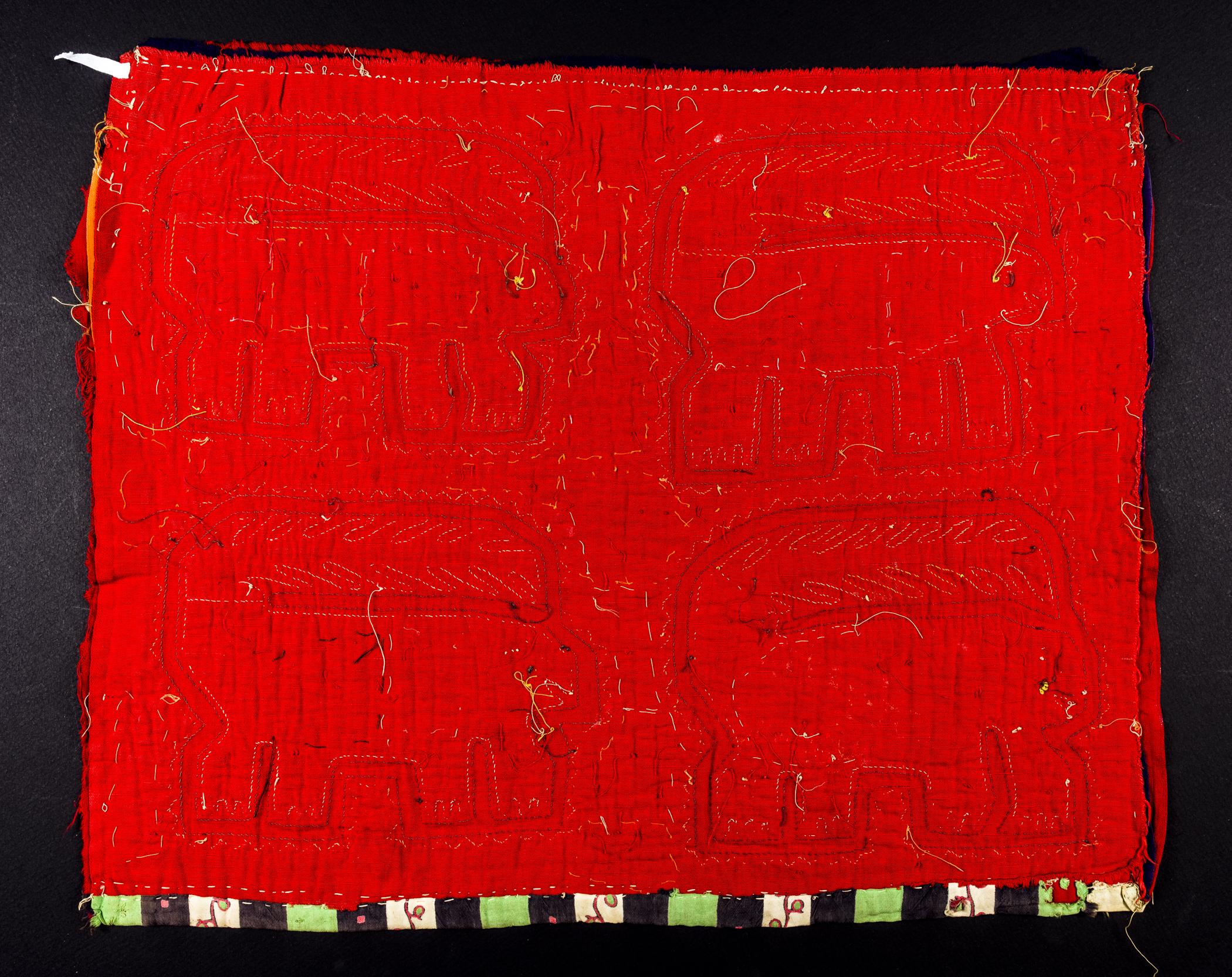 2015.0047.061 Textile fragment, embroidered, view 2