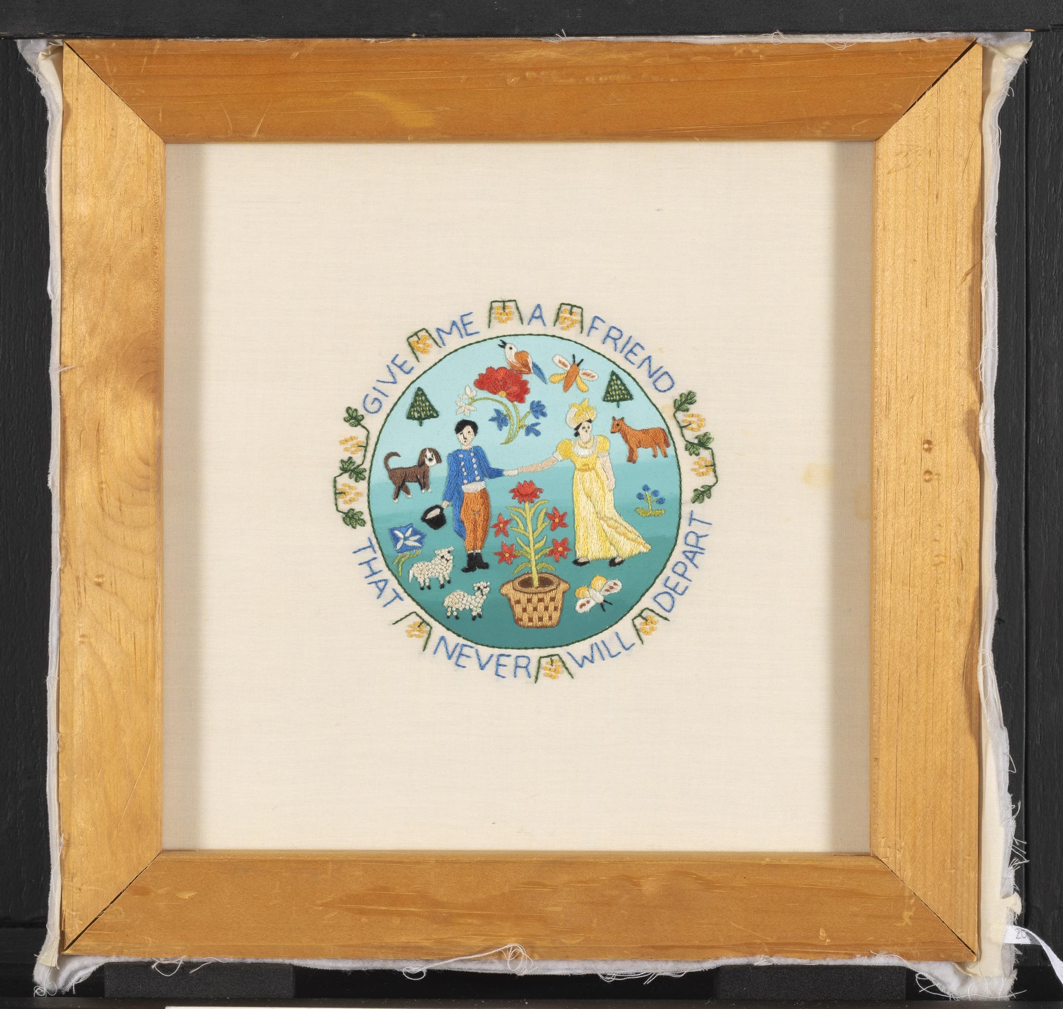 2015.0047.078.002 A Needlework picture, B Frame, view 1