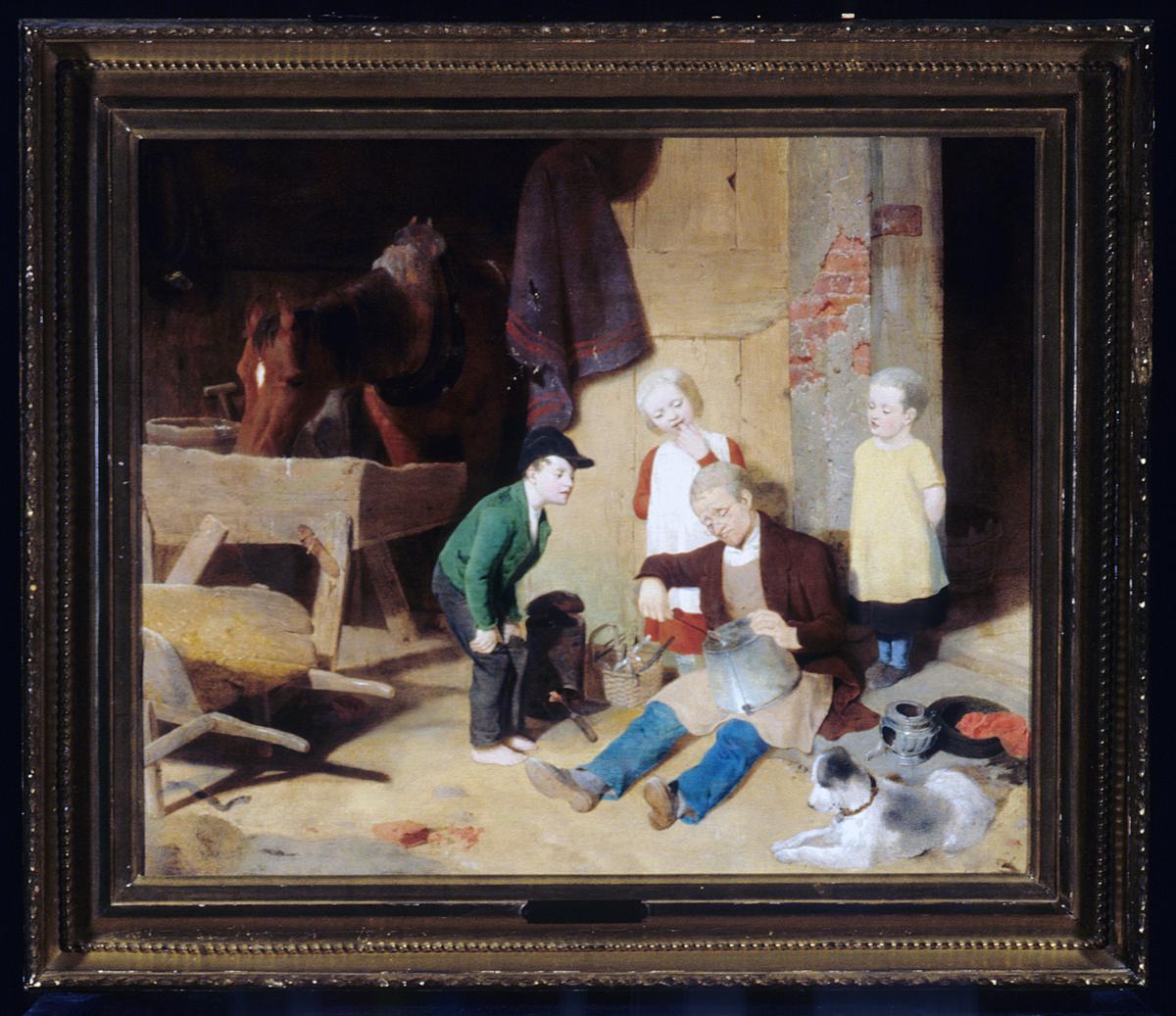 2003.0013.025 A, B Painting and Frame