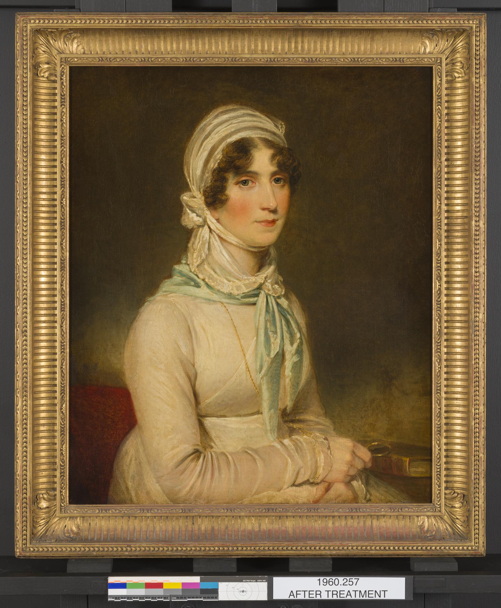 1960.0257 A Painting, B Frame, view 1, after conservation treatment