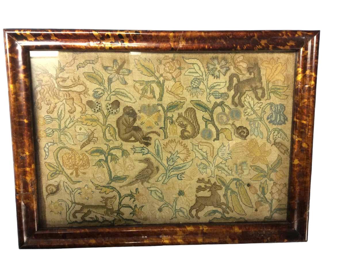 2025.0032.003 & L2016.1010.003 B, Needlework picture, frame
, overall, R-DIOC