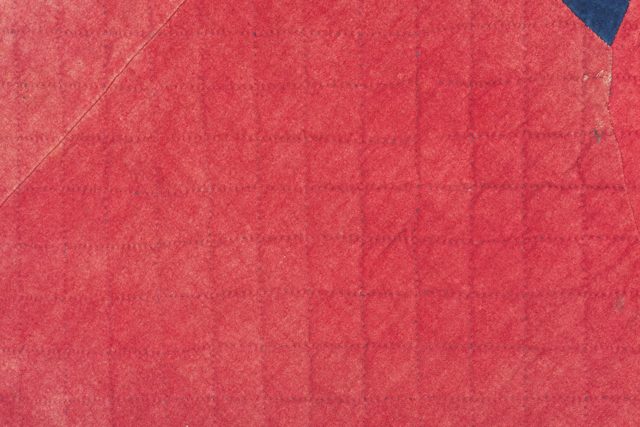 2016.0017 Quilt, detail 5, before conservation treatment