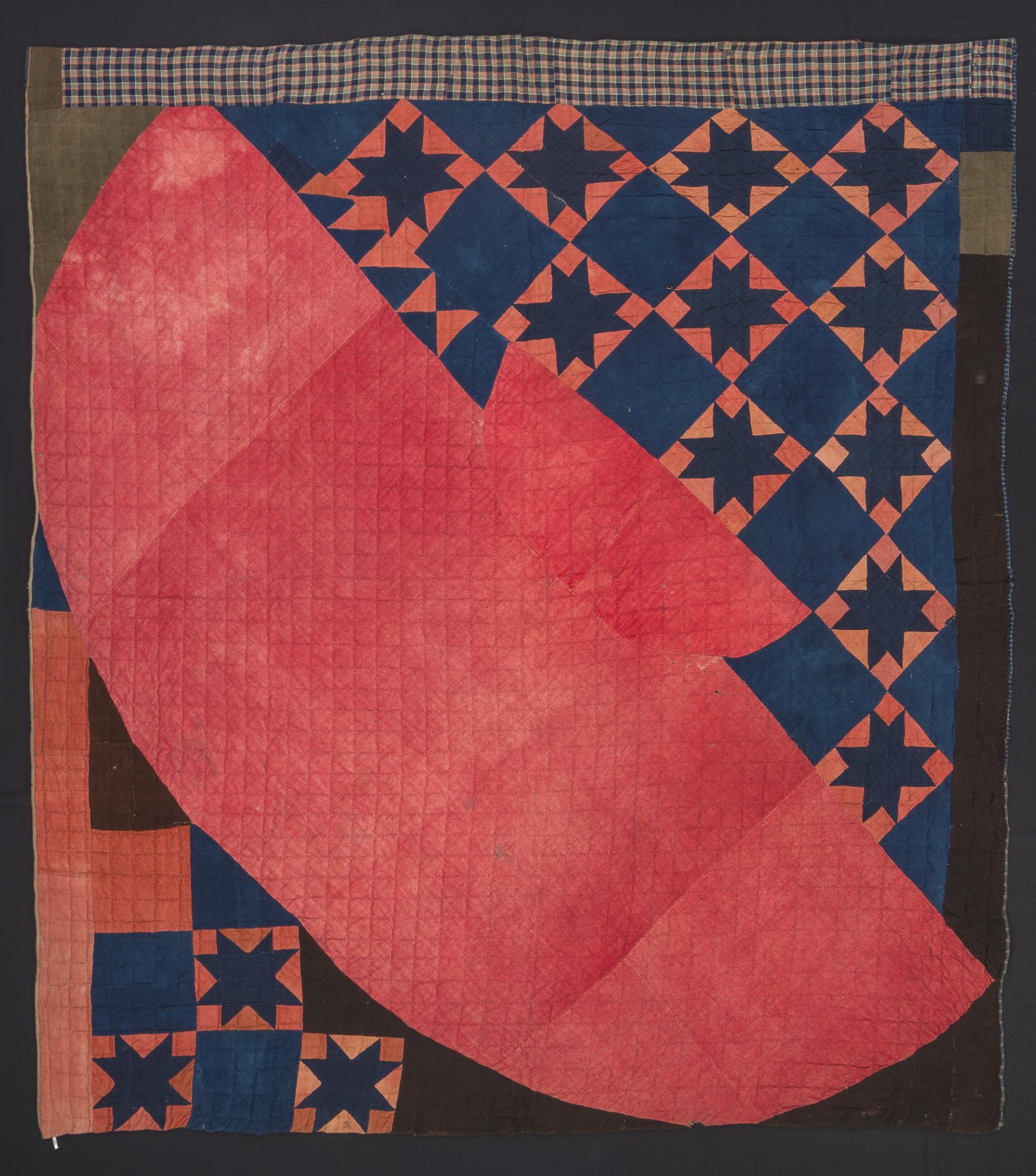 2016.0017 Quilt, view 1, before conservation treatment