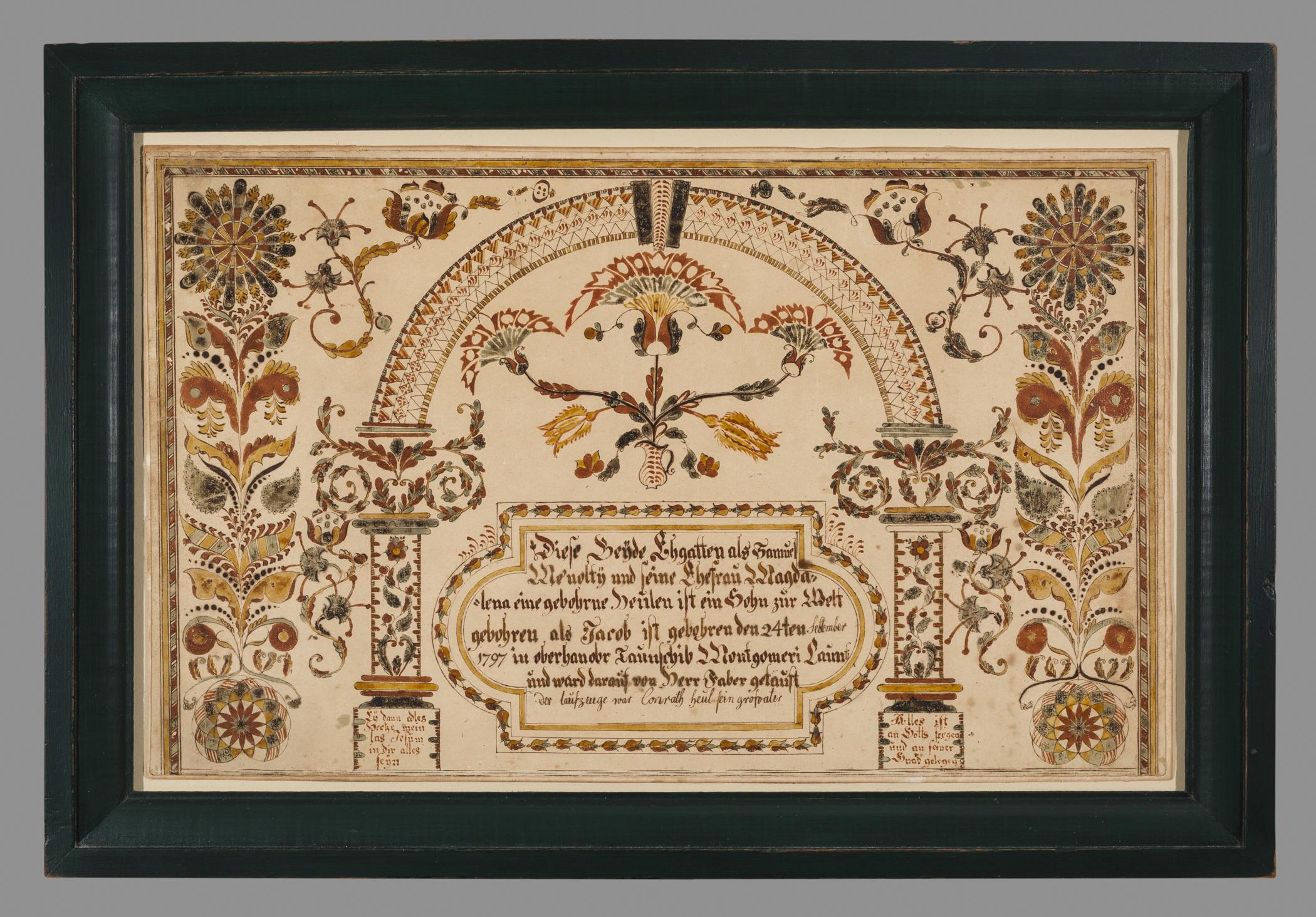 2016.0029 A Fraktur, B Frame, view 1