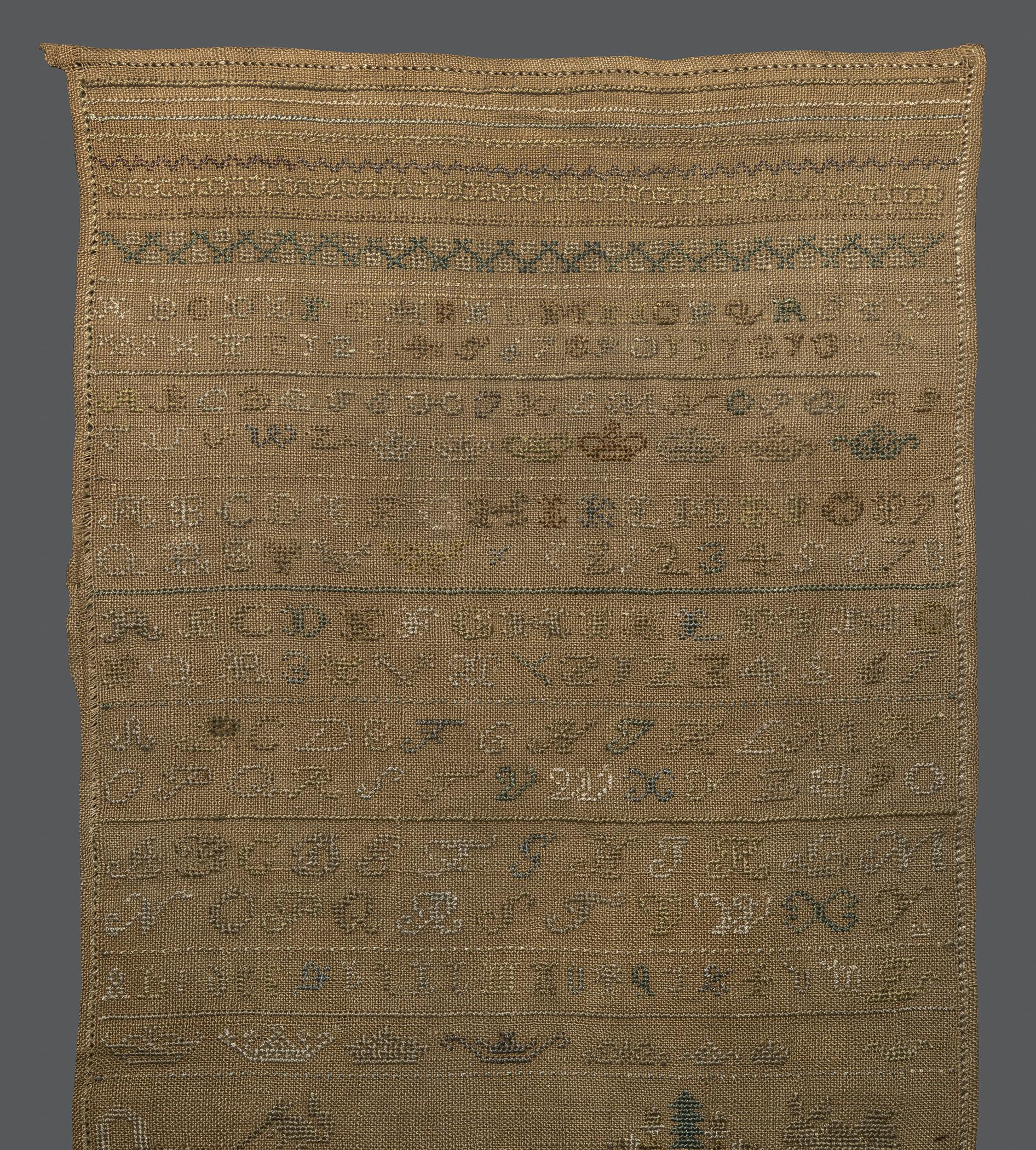 1969.9222 Sampler, detail 1