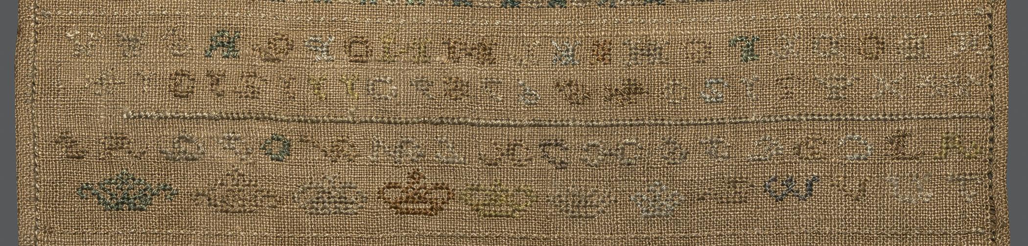 1969.9222 Sampler, reverse, detail 3