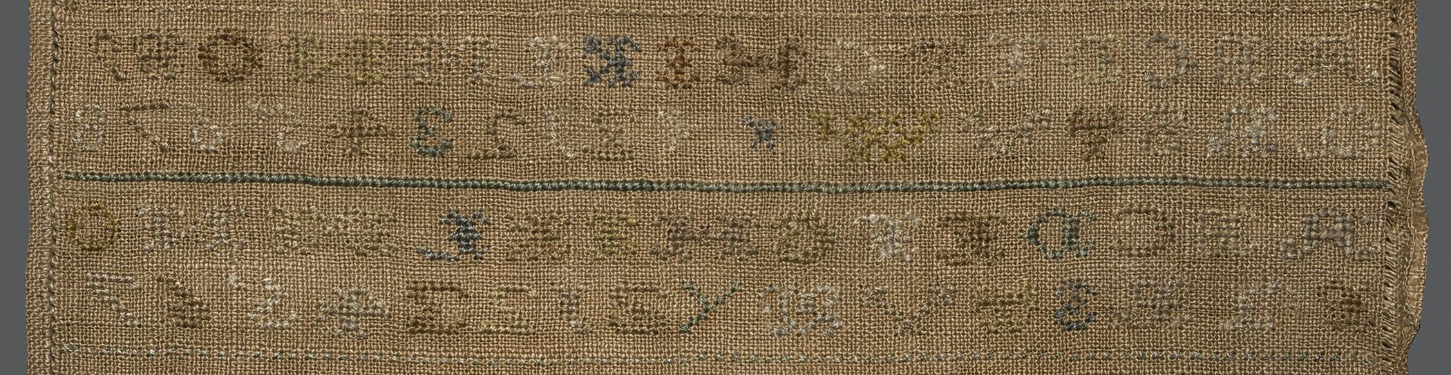 1969.9222 Sampler, reverse, detail 4