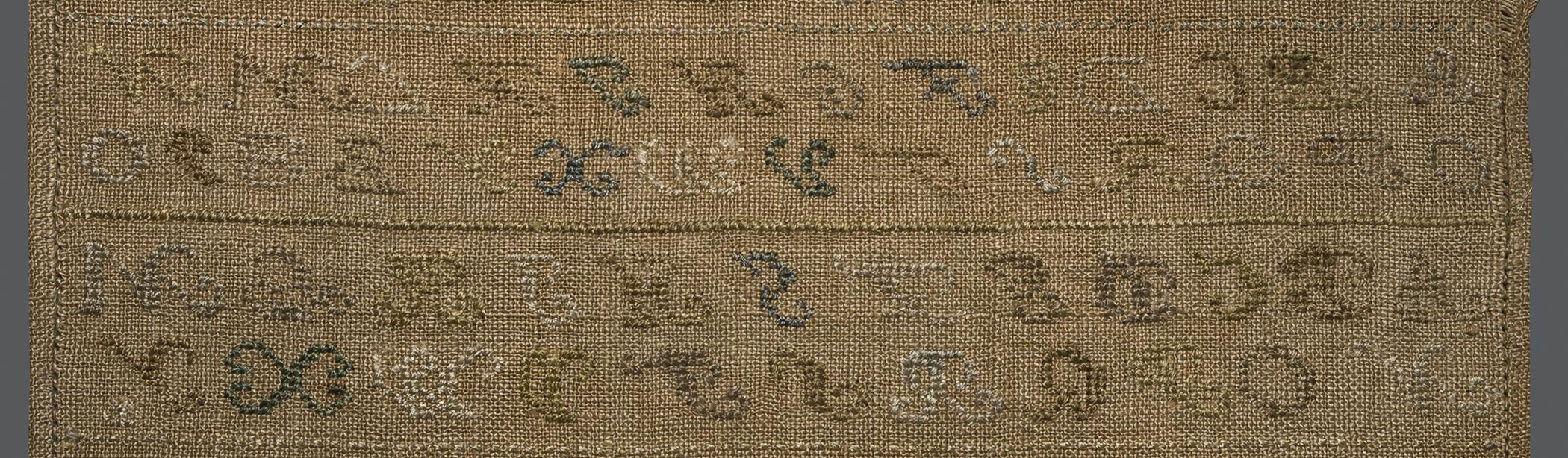 1969.9222 Sampler, reverse, detail 5