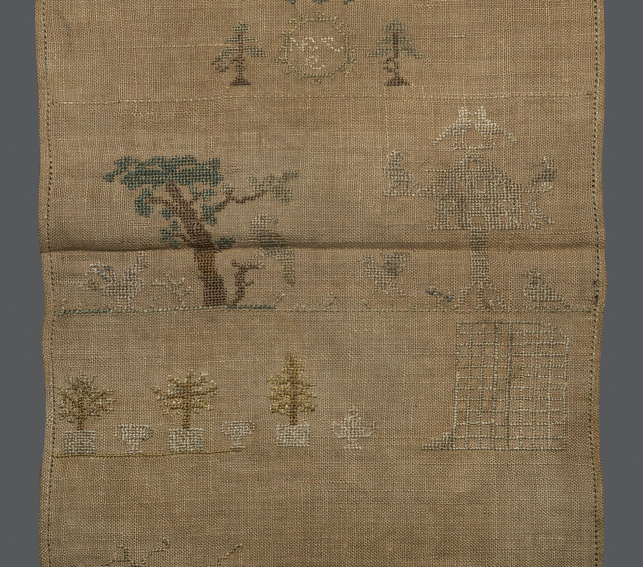 1969.9222 Sampler, reverse, detail 11