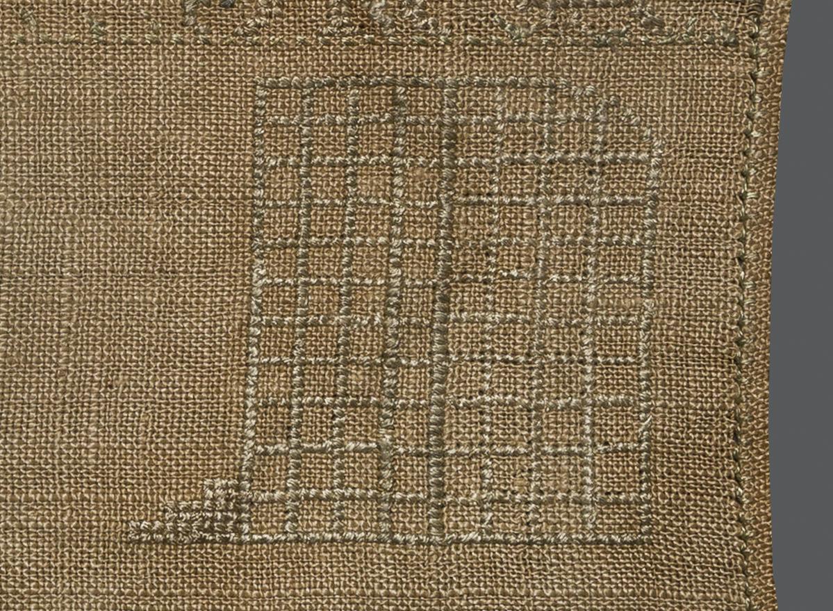 1969.9222 Sampler, reverse, detail 14