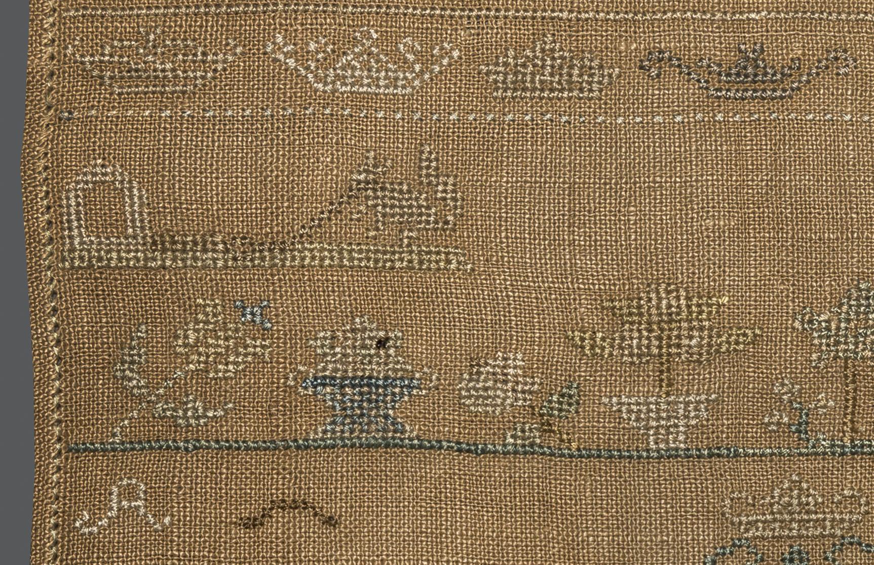 1969.9222 Sampler, detail 8