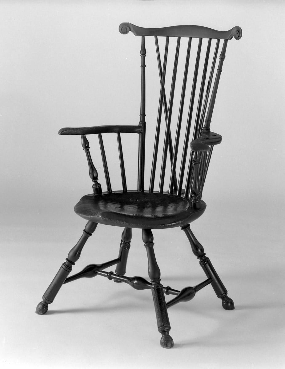 1959.1634 Chair, Windsor chair (b/w)