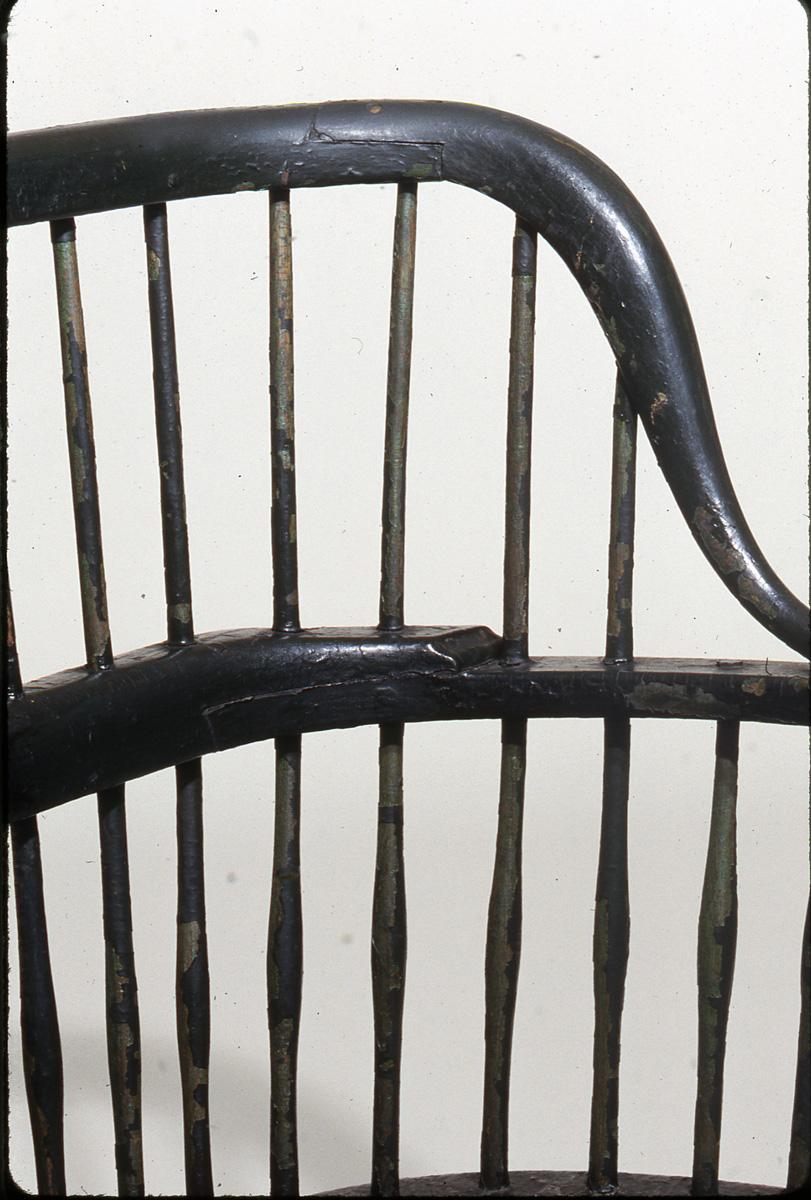 1959.1662 Settee, Windsor settee (back detail)