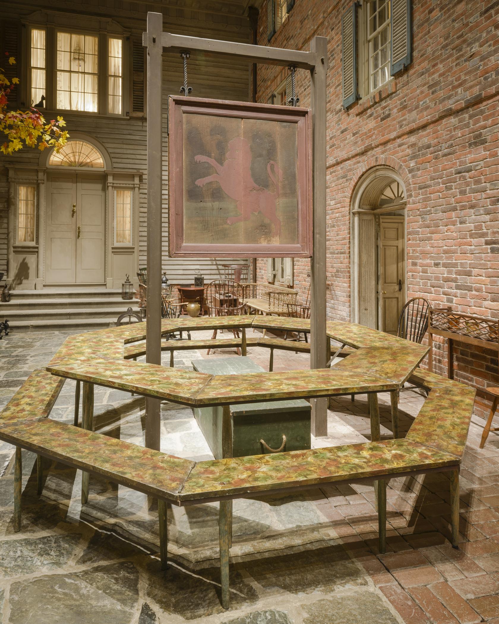 1959.1670, 1959.1671, 1959.1672, 1973.0335, 1959.1697 B, 1979.0002.001, .002, Peddler's table, view 5