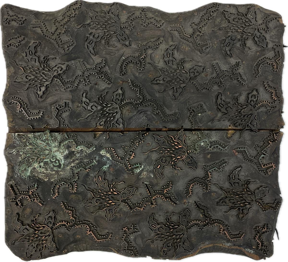 2017.0019.036.002 Tool (for textiles), Textile printing block, Reg Image, overall