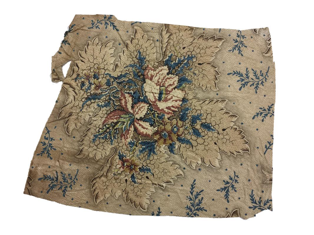 2017.0019.071.002 Textile fragment, printed, Reg Image, overall