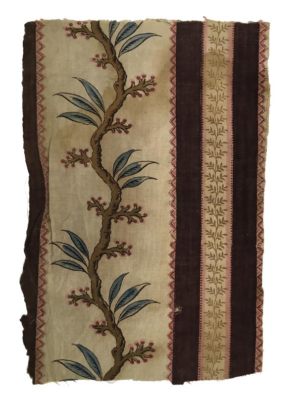 2017.0019.071.004 Textile fragment, printed, Reg Image, overall