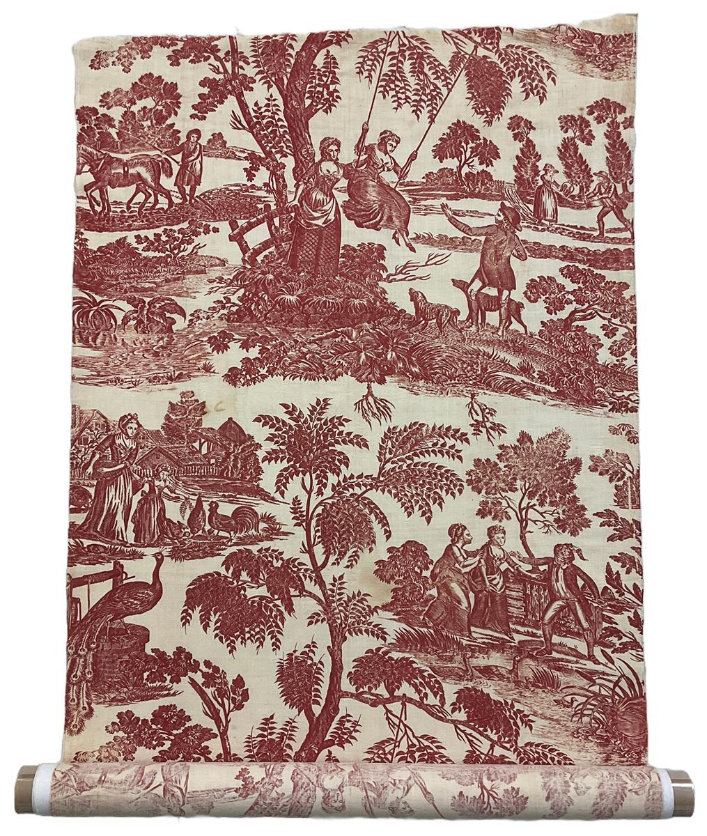 2017.0019.079.001 Textile fragment, printed, detail