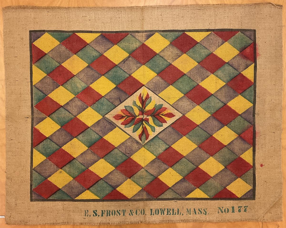 2017.0019.087 Rug pattern, Hooked rug pattern, Reg Image, overall
