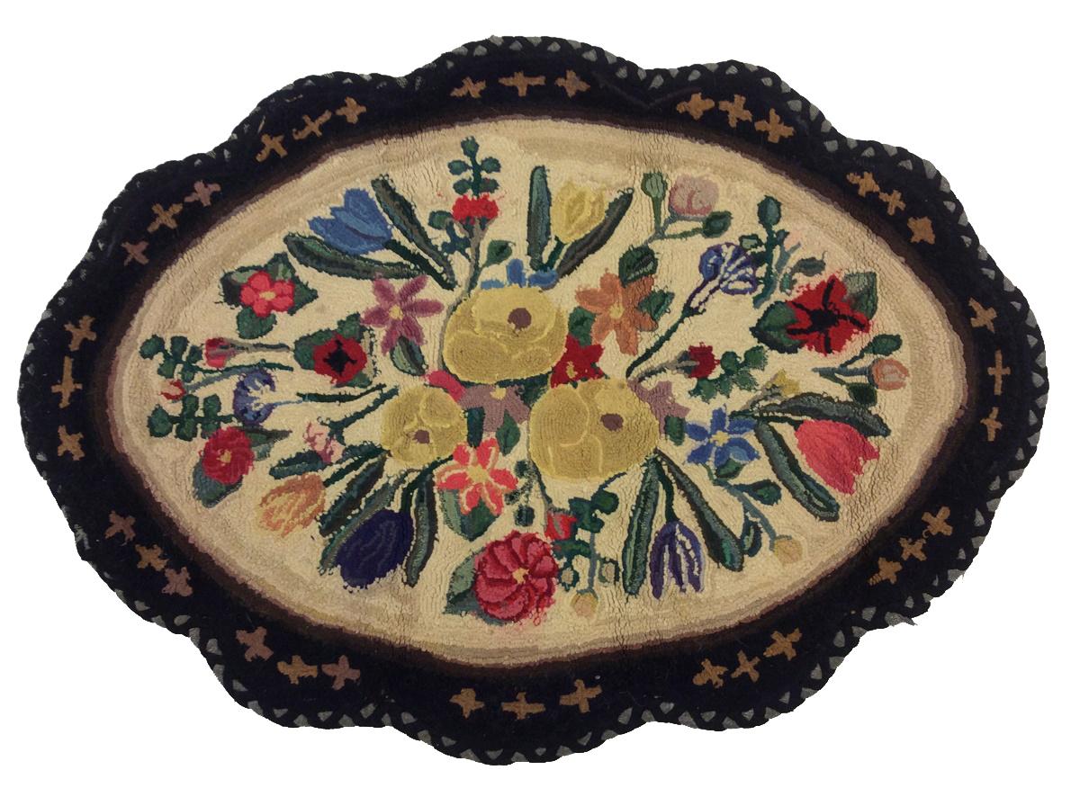 2017.0019.101.002 Rug, Hooked rug, Reg Image, overall