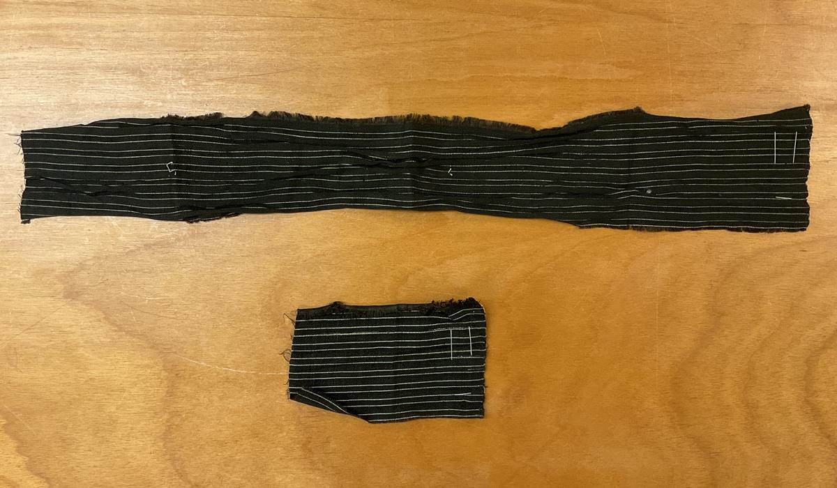 2017.0019.102.018 A, B Textile fragment, Reg Image, overall