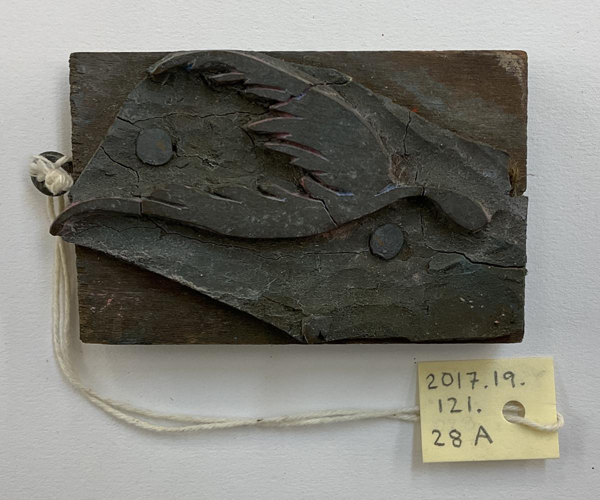 2017.0019.121.028 A Tool (for textiles), Textile printing block, Reg Image, overall