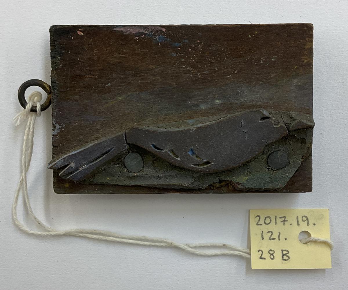 2017.0019.121.028 B Tool (for textiles), Textile printing block, Reg Image, overall