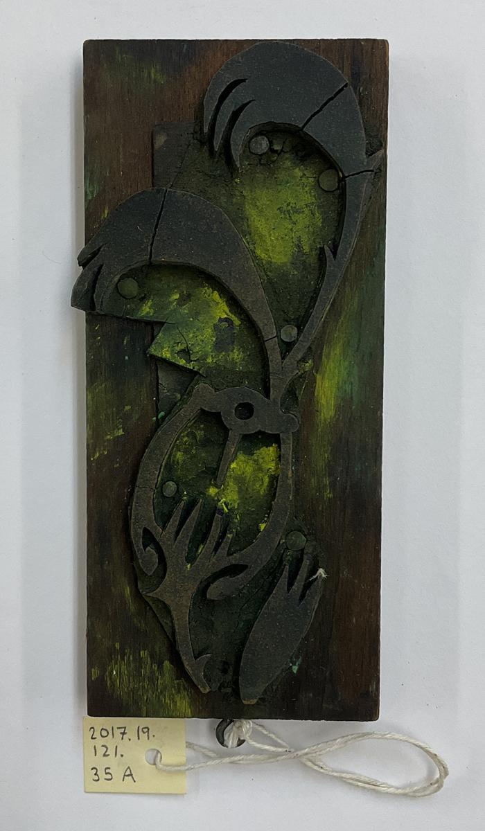 2017.0019.121.035 A Tool (for textiles), Textile printing block, Reg Image, overall