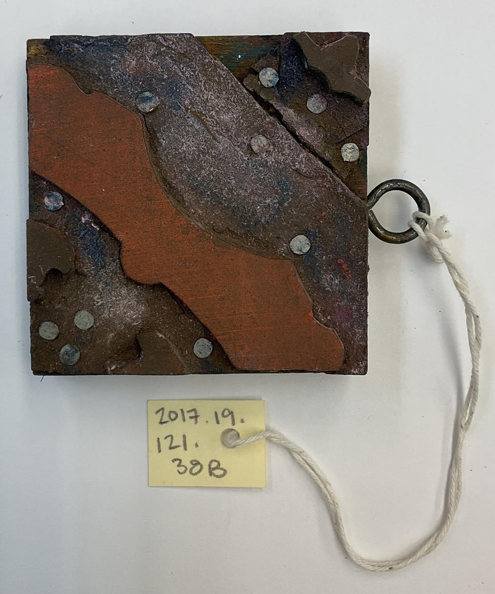 2017.0019.121.038 B Tool (for textiles), Textile printing block, Reg Image, overall