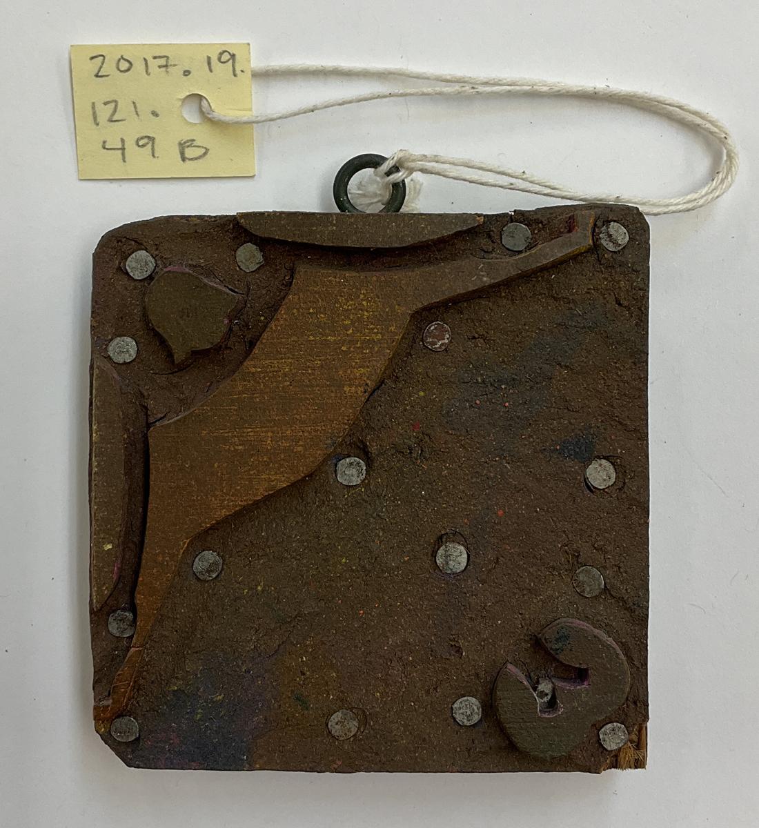2017.0019.121.049 B Tool (for textiles), Textile printing block, Reg Image, overall