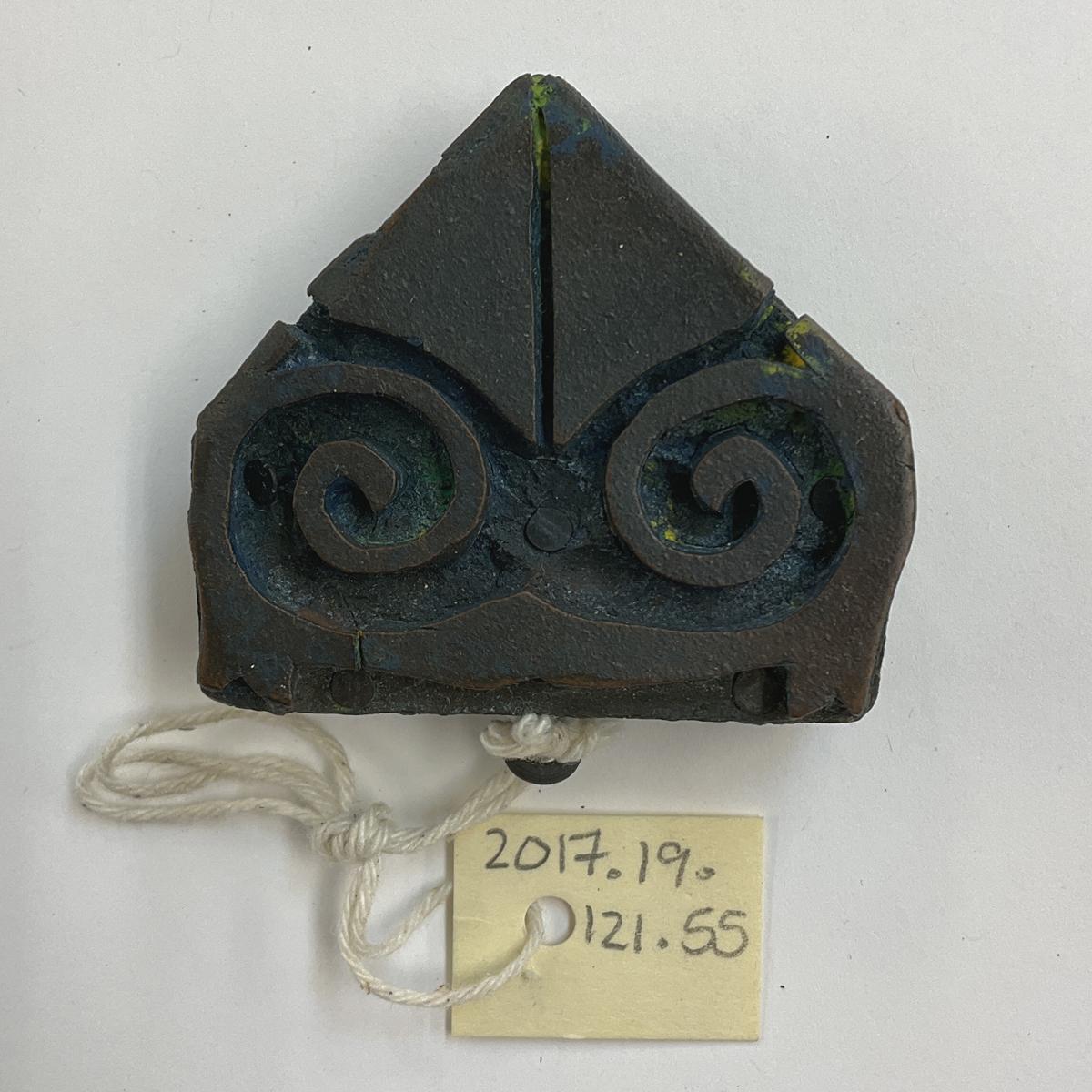 2017.0019.121.055 Tool (for textiles), Textile printing block, Reg Image, overall