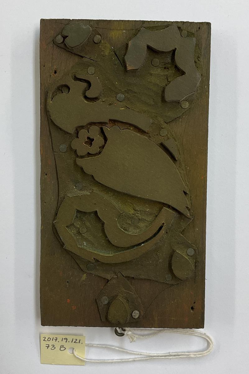 2017.0019.121.073 B Tool (for textiles), Textile printing block, Reg Image, overall