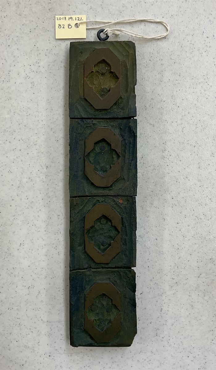 2017.0019.121.082 B Tool (for textiles), Textile printing block, Reg Image, overall