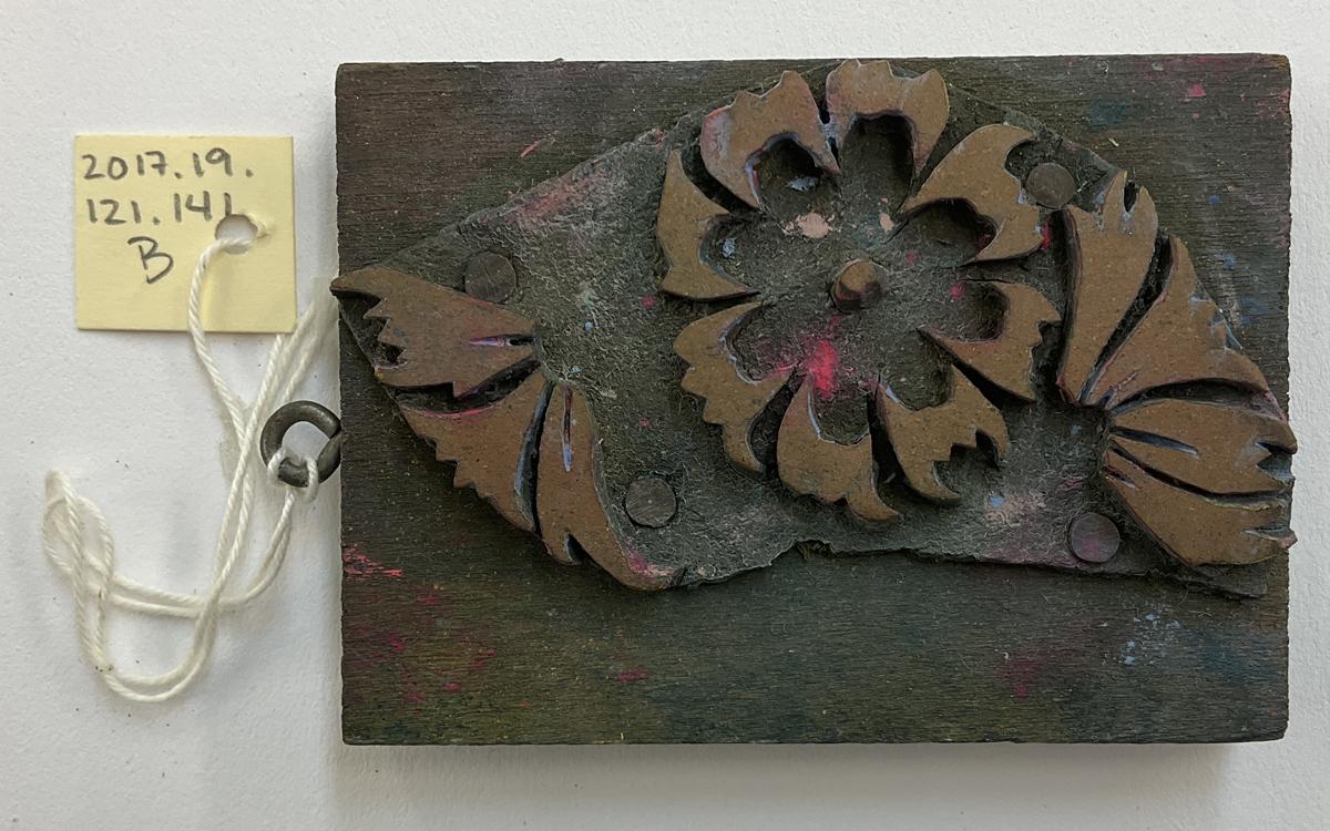 2017.0019.121.141 B Tool (for textiles), Textile printing block, Reg Image, overall