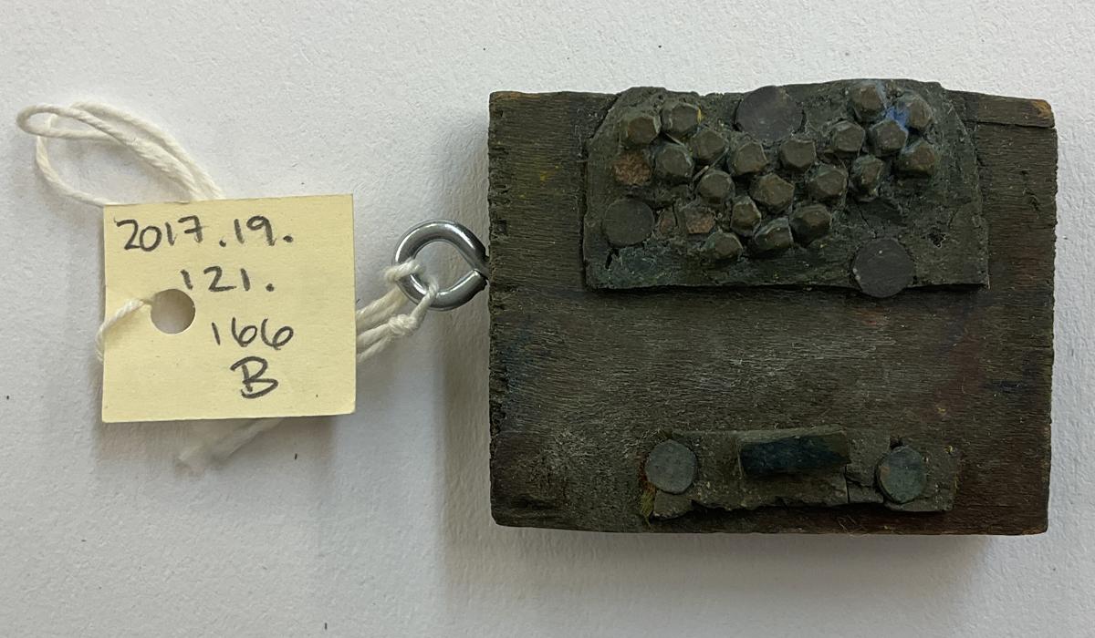 2017.0019.121.166 B Tool (for textiles), Textile printing block, Reg Image, overall