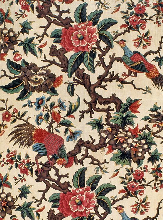 T1216 Textile, printed, partial design repeat
