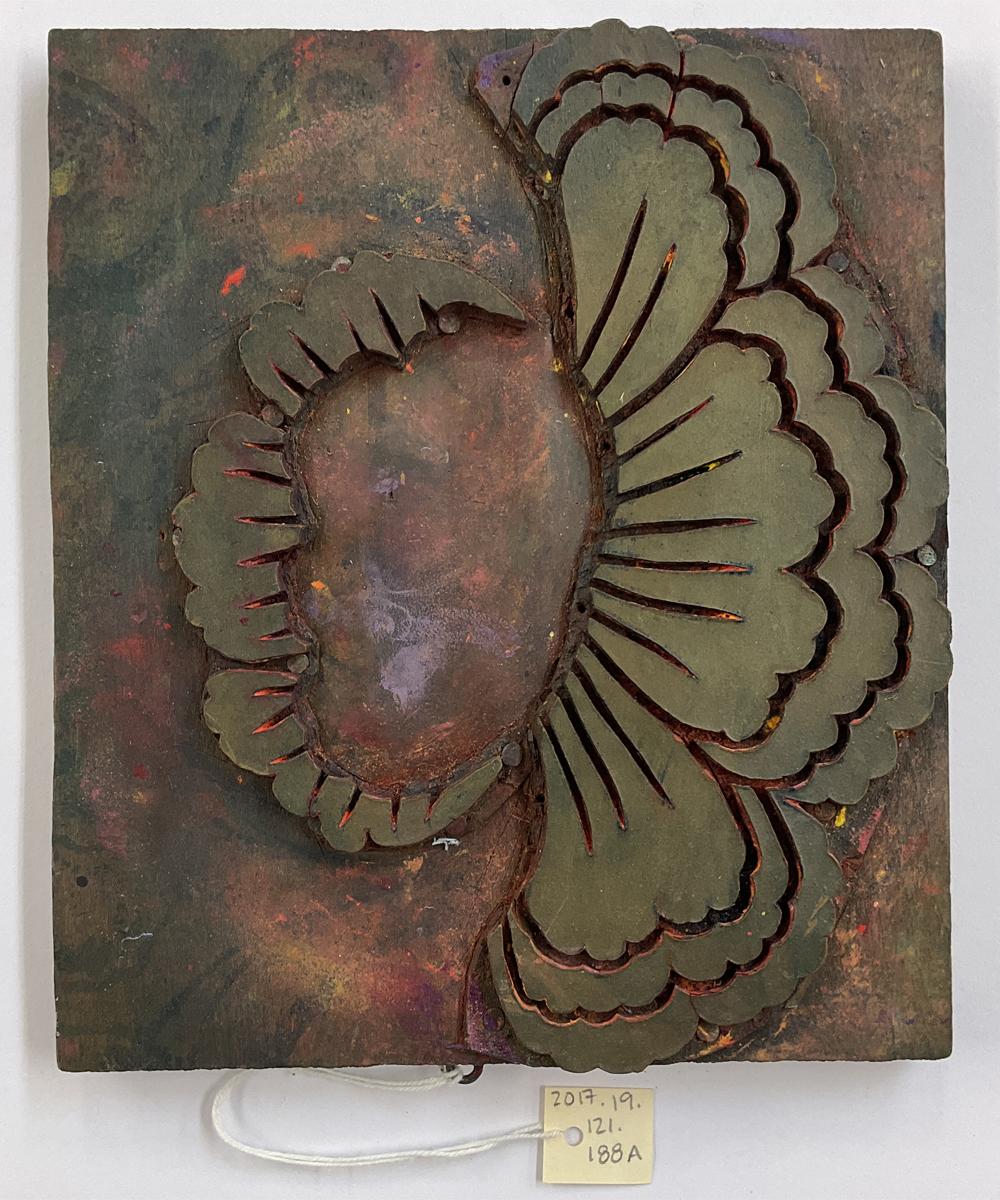 2017.0019.121.188 A Tool (for textiles), Textile printing block, Reg Image, overall