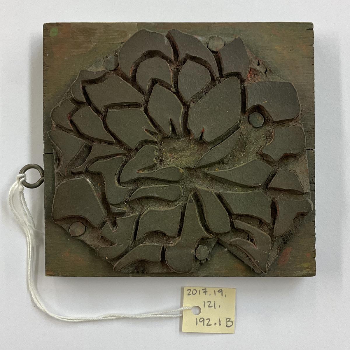 2017.0019.121.192.001 B Tool (for textiles), Textile printing block, Reg Image, overall