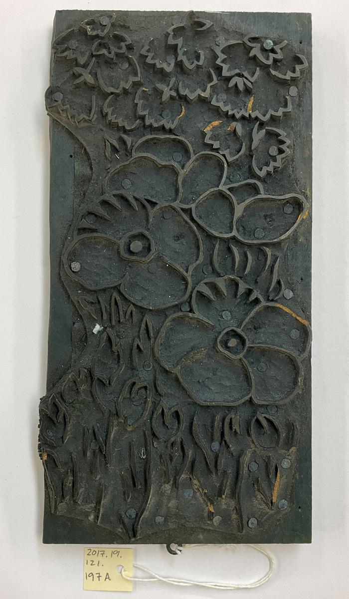 2017.0019.121.197 A Tool (for textiles), Textile printing block, Reg Image, overall