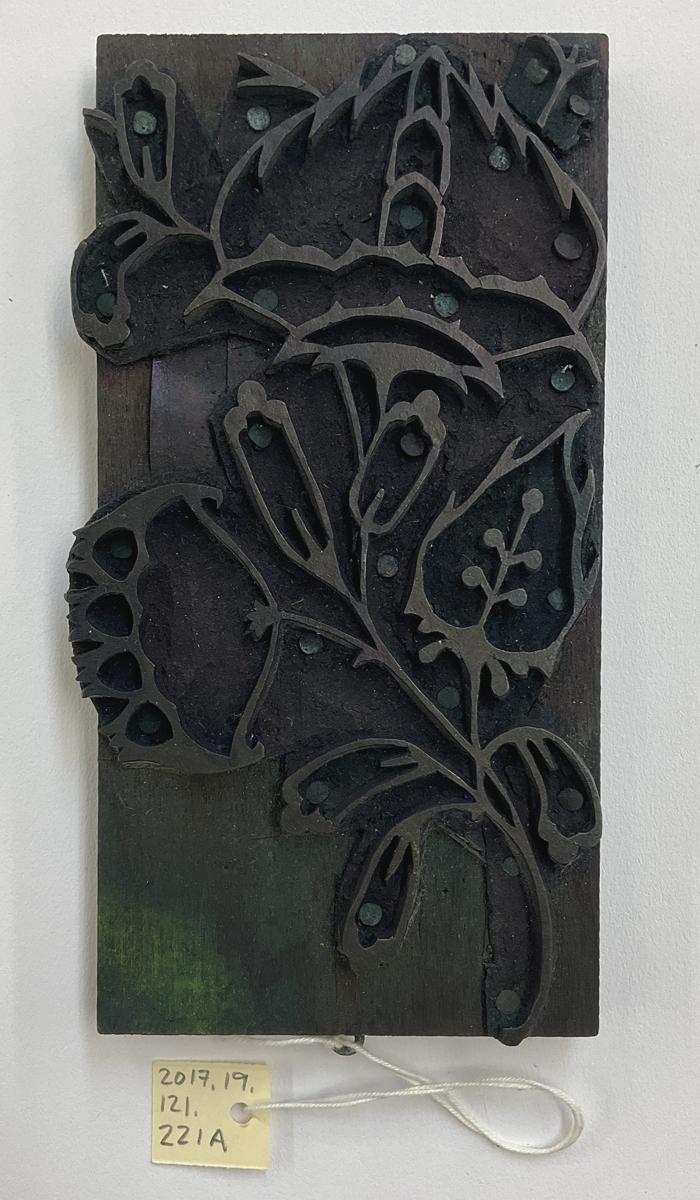 2017.0019.121.221 A Tool (for textiles), Textile printing block, Reg Image, overall