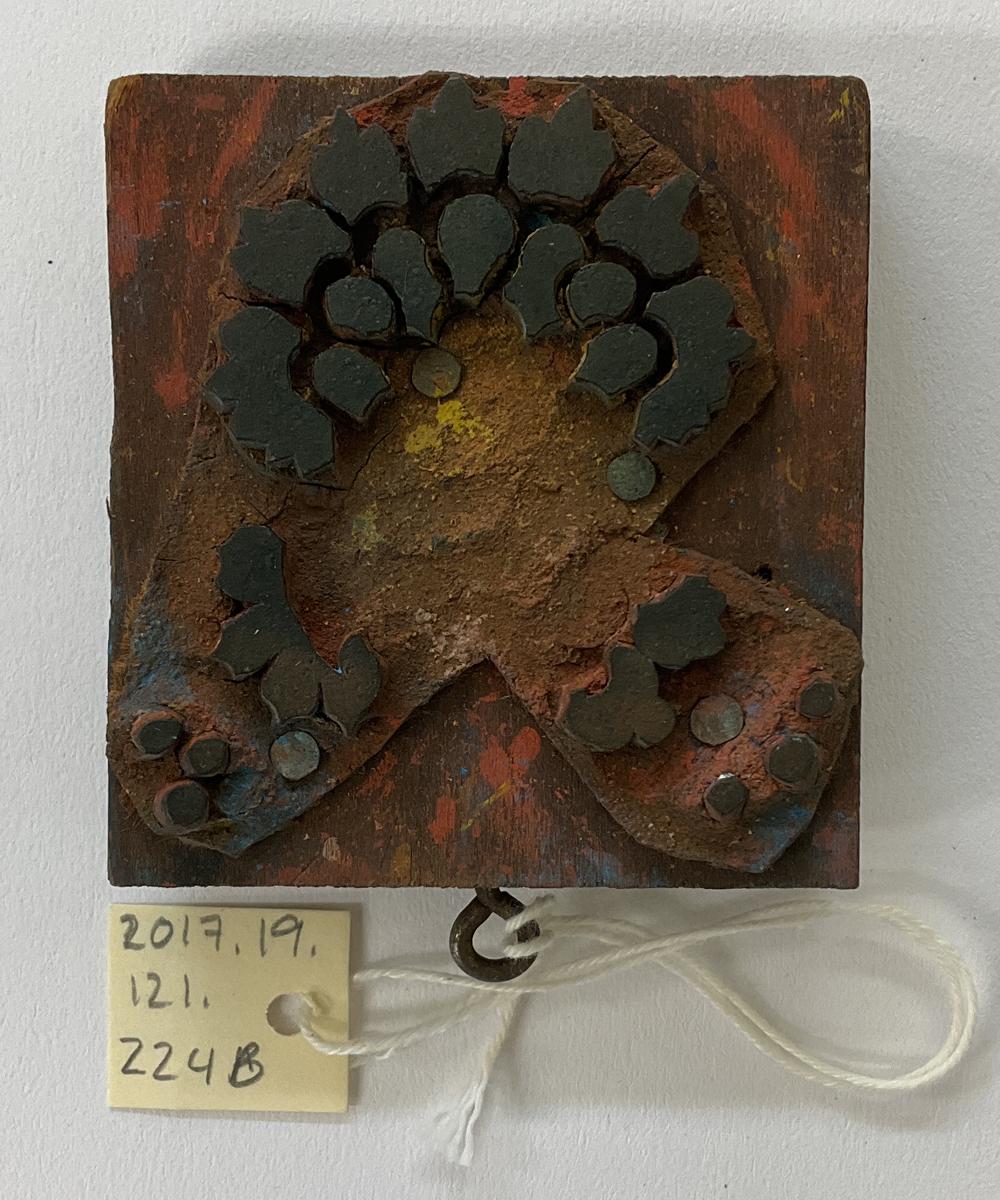 2017.0019.121.224 B Tool (for textiles), Textile printing block, Reg Image, overall