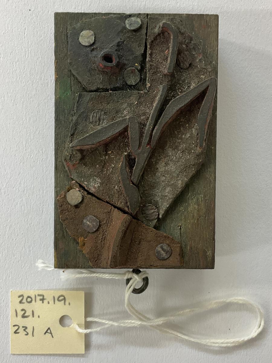 2017.0019.121.231 A Tool (for textiles), Textile printing block, Reg Image, overall
