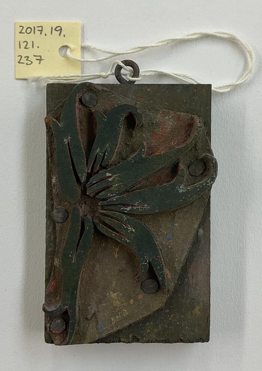 2017.0019.121.237 Tool (for textiles), Textile printing block, Reg Image, overall