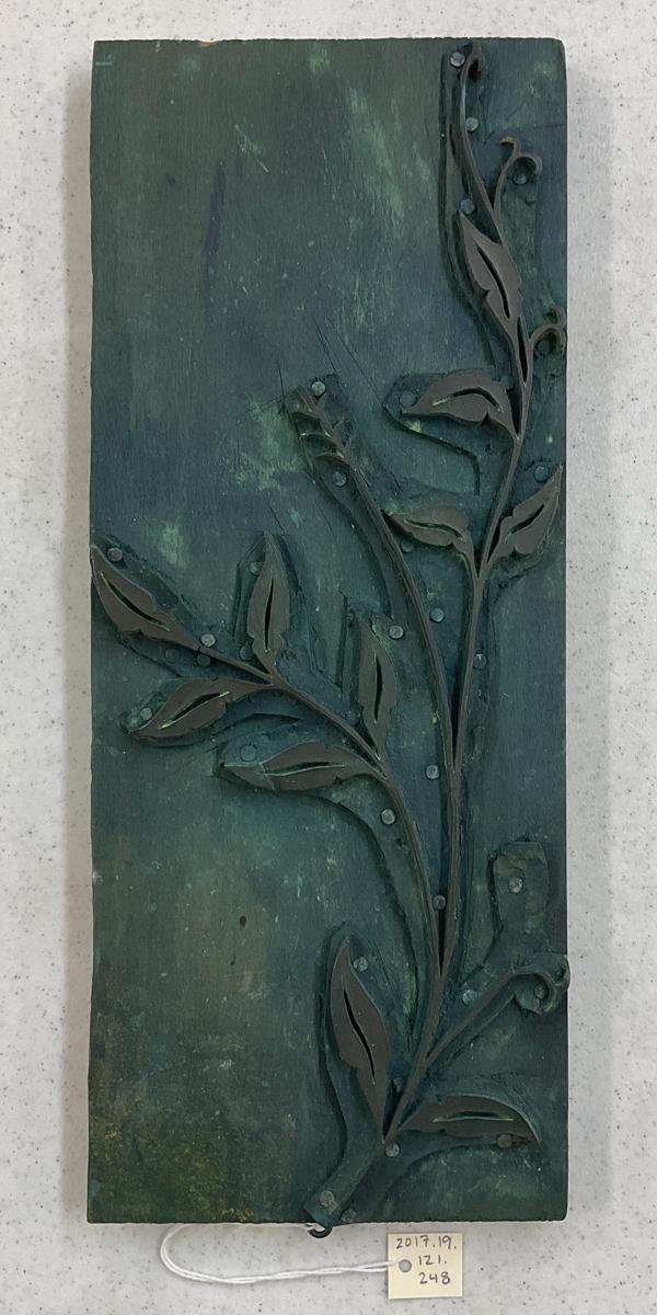 2017.0019.121.248 Tool (for textiles), Textile printing block, Reg Image, overall