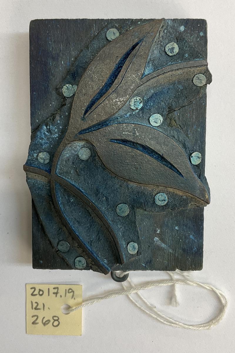 2017.0019.121.268 Tool (for textiles), Textile printing block, Reg Image, overall