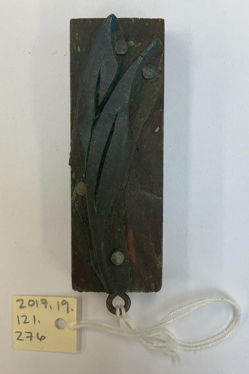 2017.0019.121.276 Tool (for textiles), Textile printing block, Reg Image, overall