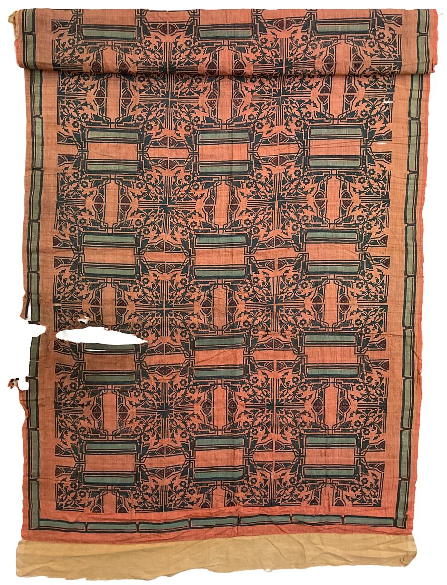 2017.0019.121.299 Textile fragment, printed, detail