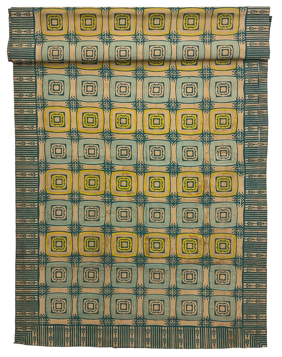2017.0019.121.311.001 Textile, printed, Window hanging, detail